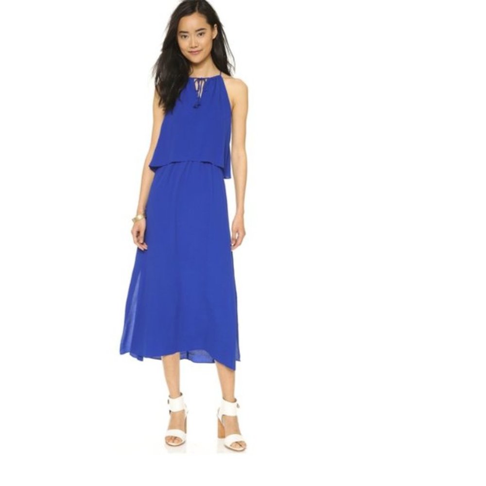 Madewell blue open back maxi dress